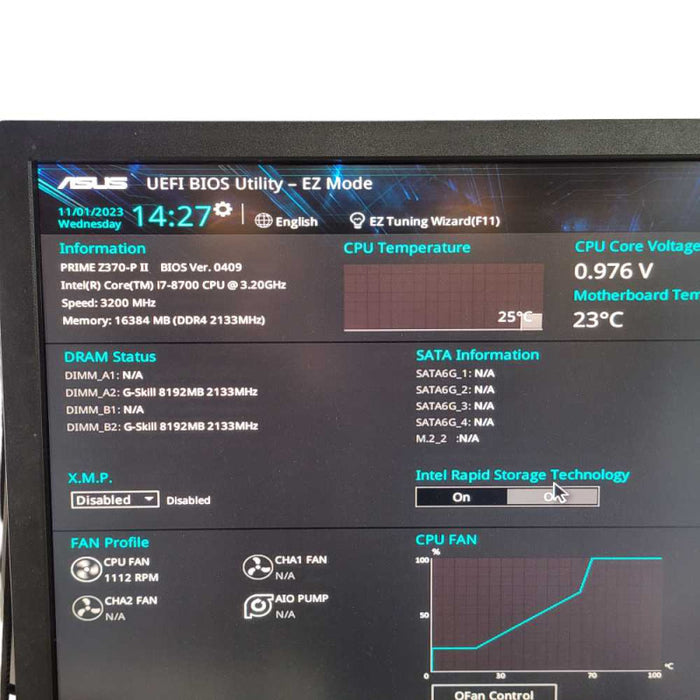 ASUS Prime Z370-P II MOBO with Intel Core i7-8700 @3.20GHz 16GB RAM  -