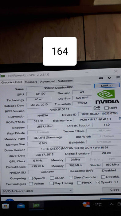 Nvidia Quadro 4000 GDDR5 Graphics GPU  &