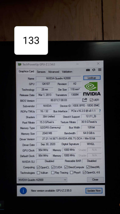 NVIDIA Quadro 2000 GDDR5 2GB Graphics Card &