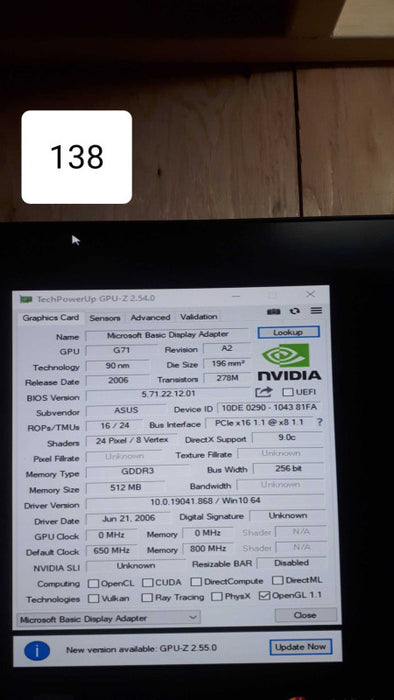 NVIDIA EN7900GTX DDR3 512MB Graphics Card &