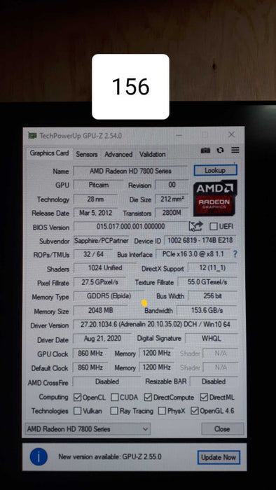 Sapphire AMD Radeon HD 7800 GDDR5 2GB Graphics Card &
