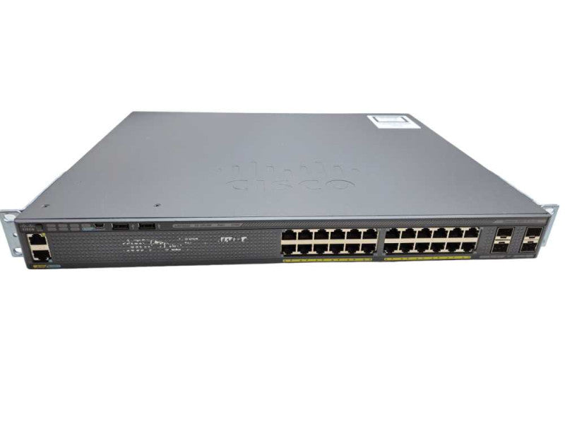 Cisco WS-C2960X-24PS-L | 24-Port Gigabit PoE+ 370W Switch + Stack Module Q)