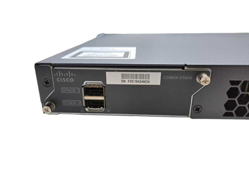 Cisco WS-C2960X-24PS-L | 24-Port Gigabit PoE+ 370W Switch + Stack Module Q)