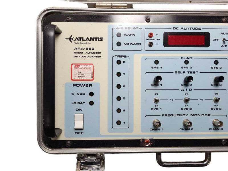 ATLANTIS FLIGHT RESEARCH ARA-552 RADIO ALTIMETER READ $