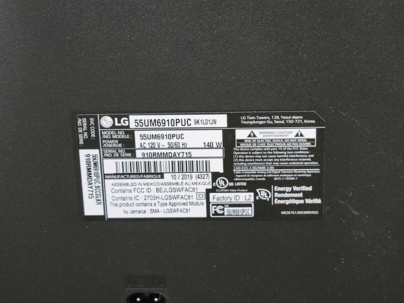 LG 55\\" Class LED 55UM6910PUC 2160p 4K UHD TV, No Remote controller/Stand _