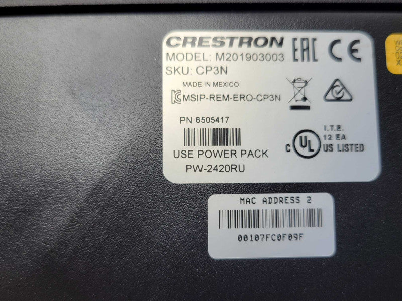 Crestron CP3N 3-Series Advanced Control Processor - Black _