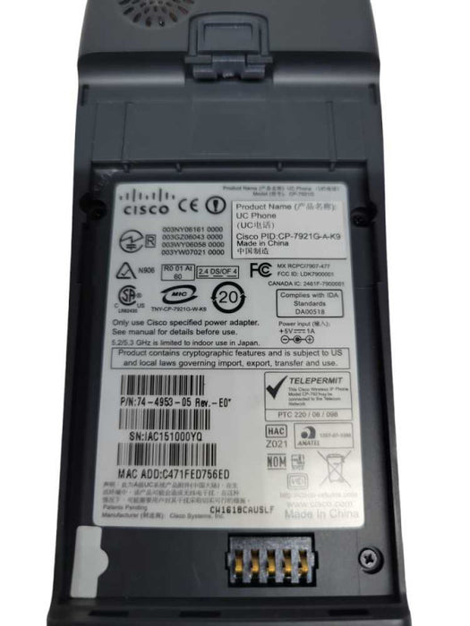 Cisco UC Wireless Phone (CP7921G-A-K9) Q%