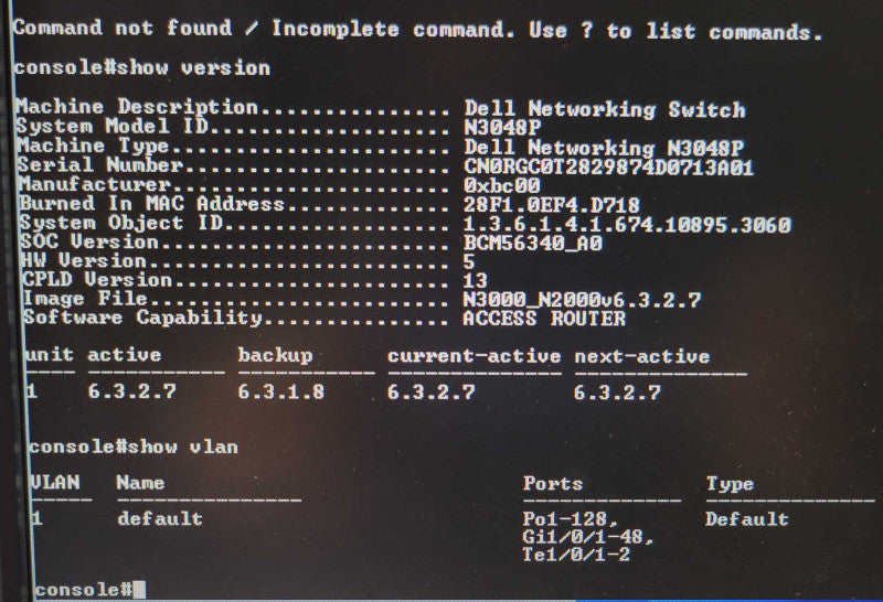 Dell N3048P | 48 Port Gigabit PoE+ | 2x 10G SFP+ Network Switch | 1x PSU  _