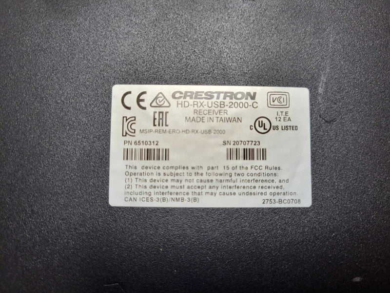 CRESTRON HD-RX-USB-2000-C Receiver Q$