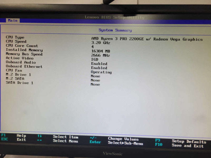 lenovo thinkcentre M715q AMD Ryzen 3 Pro 2200GE 3.2GHz, 16GB RAM, W/ PSU Q_