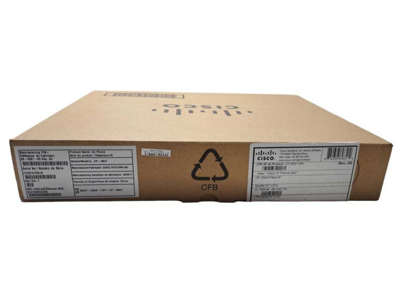 Cisco IP 8841 LCD Color Display PoE Digital Conference Phone P/N: CP-8841-K9 Q)