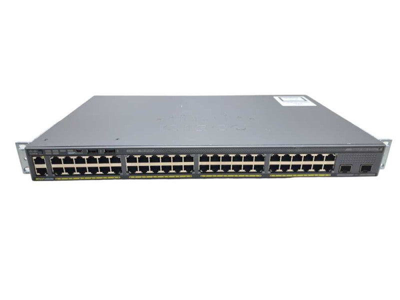 Cisco WS-C2960X-48TD-L 48 Port Gigabit Switch | 2x 10G SFP+ w/ C2960X-Stack )