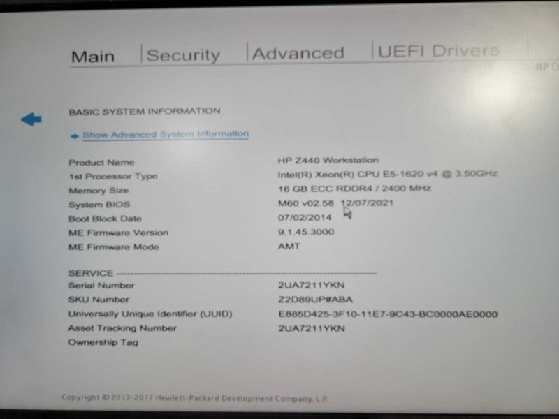 HP Z440 Workstation Xeon E5-1620 v4 3.50GHz 16GB DDR4 Quadro K2200 GPU !