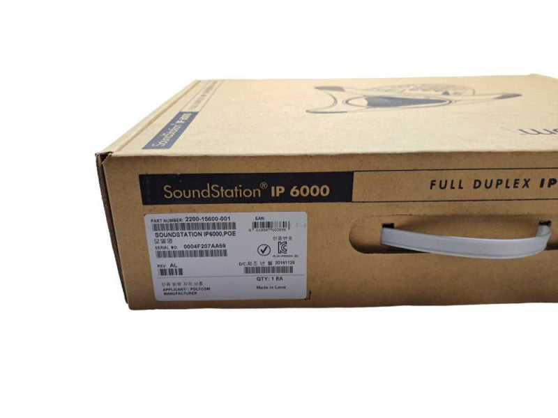 New Open Box Polycom SoundStation IP Conference Phone 6000 2200-15600-001  Q)