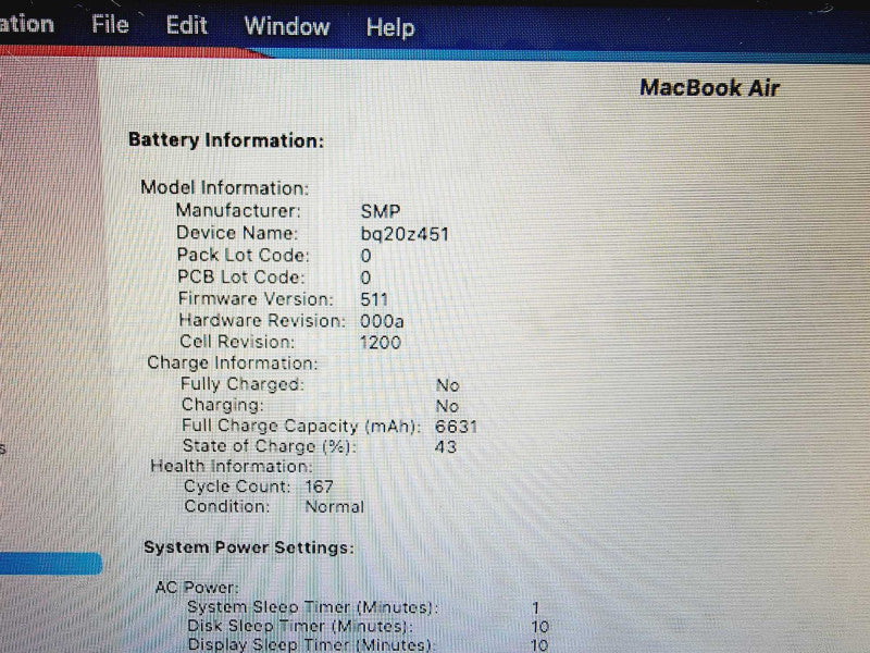 Apple Macbook Air 2013 13\\" Core i5-4250U @ 1.3GHz 4GB DDR3 250GB SSD [Read] (