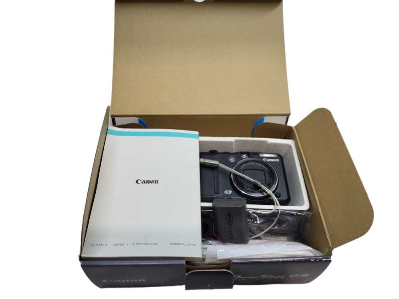 Canon PowerShot G9 Compact Digital Camera Black 20.1MP 3x Optical Zoom &