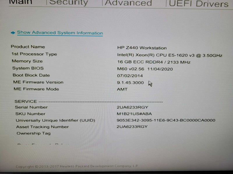 HP Z440 - Xeon E5-1620 v3 | 16GB DDR4 | NO HDD | QUADRO K2200 %