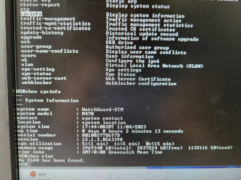 WatchGuard Firebox M470 Network Firewall Appliance Q_