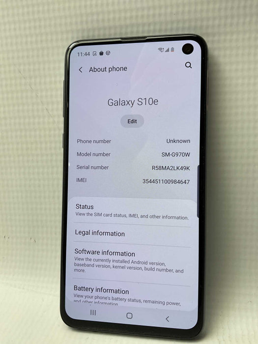 Samsung Galaxy S10e 128GB SM-G970W UNLOCKED  -