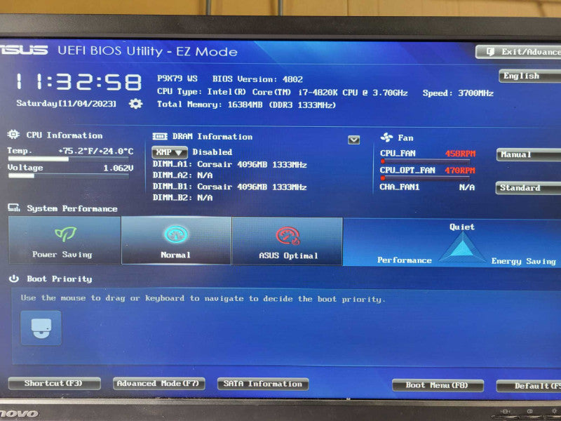 ASUS P9X79 WS LGA2011 Motherboard w/ Core I7-4820K 3.7GHz 16GB DDR3 Memory _