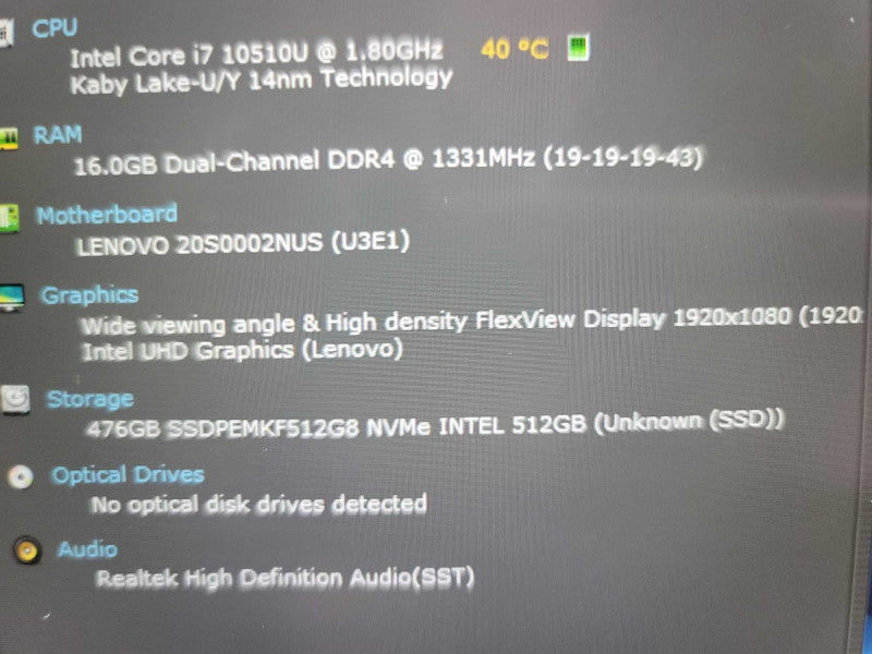 Lenovo ThinkPad T14 Gen 1 i7-10510u, 16GB DDR4, 512GB m.2