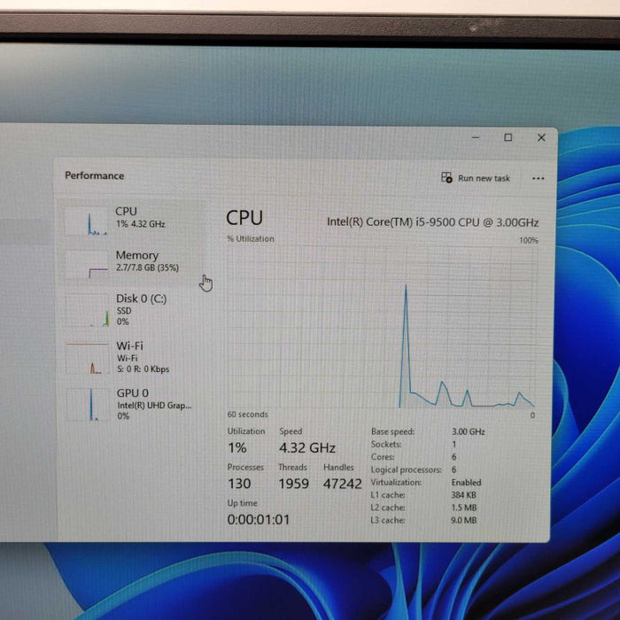 DELL OptiPlex ALL-IN-ONE 5270 Intel Core i5-9500 @3.00GHz 8GB RAM & 256GB SSD -