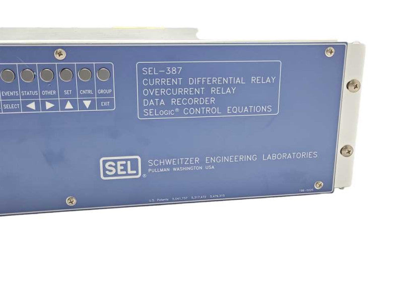 Schweitzer SEL-387 Current Differential Relay Overcurrent Relay Data recorder Q_