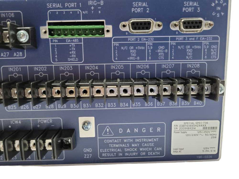 Schweitzer SEL-387 Current Differential Relay Overcurrent Relay Data recorder Q_