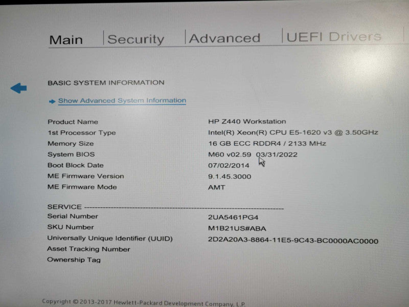 HP Z440 WorkStation Xeon E5-1620 v3 @ 3.50GHz 16GB DDR4  K2200 GPU !