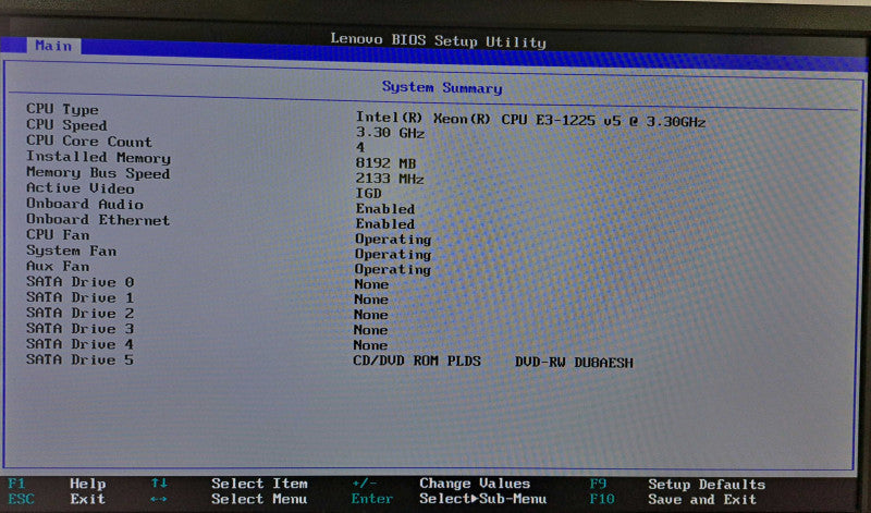 Lenovo ThinkServer TS150 Xeon E3-1225 v5 @ 3.30GHz 8GB DDR4 No GPU/HDD\\'s )