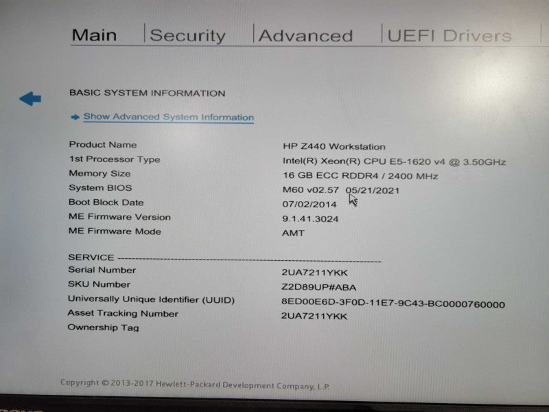HP Z440 Workstation Xeon E5-1620 v4 @ 3.50GHz 16GB DDR4 Quadro K2200 GPU !