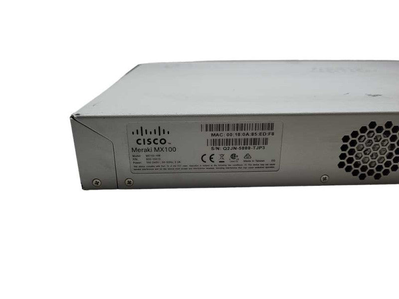 Cisco Meraki MX100 Cloud Managed Security Appliance MX100-HW Unclaimed $