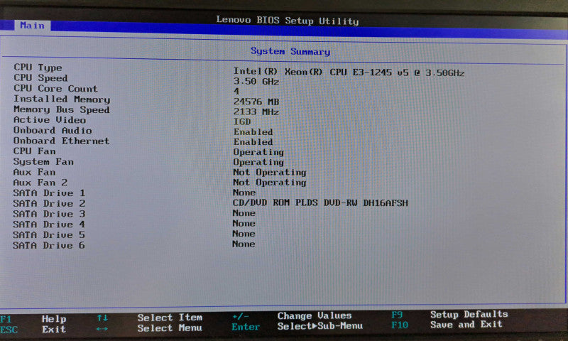 Lenovo ThinkStation P310 Xeon E3-1245 v5 @ 3.50GHz 24GB DDR4 No GPU/HDD\\'s )