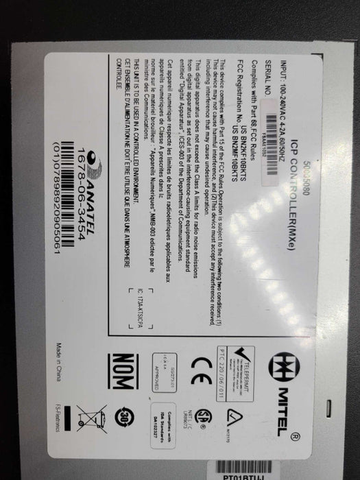 Mitel 3300 MXe III ICP Controller 50005080- READ _