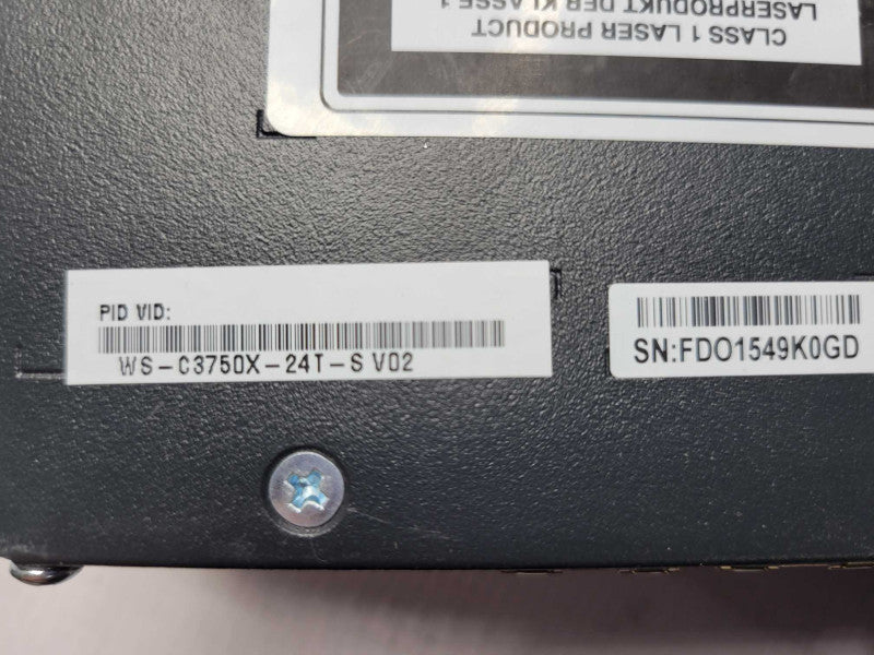 Cisco Catalyst WS-C3750X-24T-S V02 Switch w/ C3KX-NM-10G Module 2 x 350W PSU _