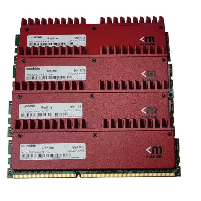 Kit of 32GB (4x8GB) DDR3 PC3 Desktop Mushkin RedLine Gaming RAM  -