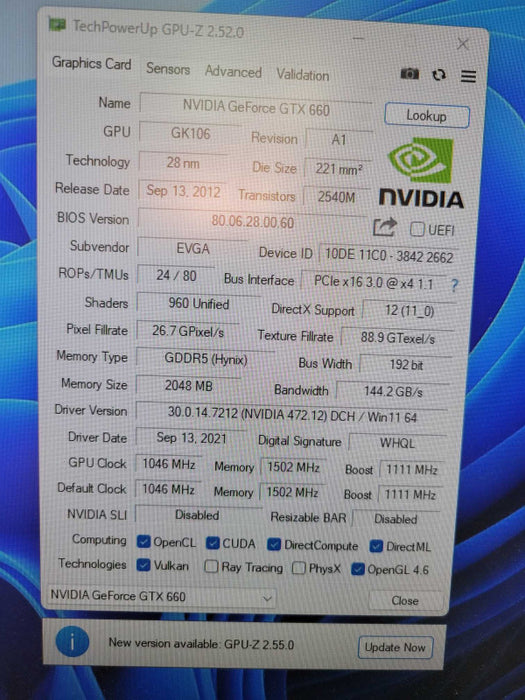 EVGA NVIDIA GTX 660 2GB %