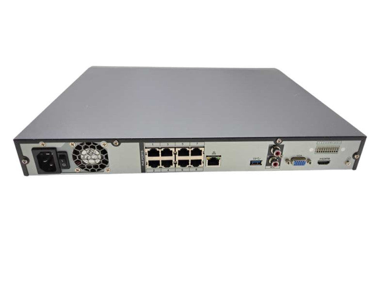 Speco 8 Channel 4K Plug & Play NVR | 8 PoE Ports | + WD Enterprise 3TB HDD |  )