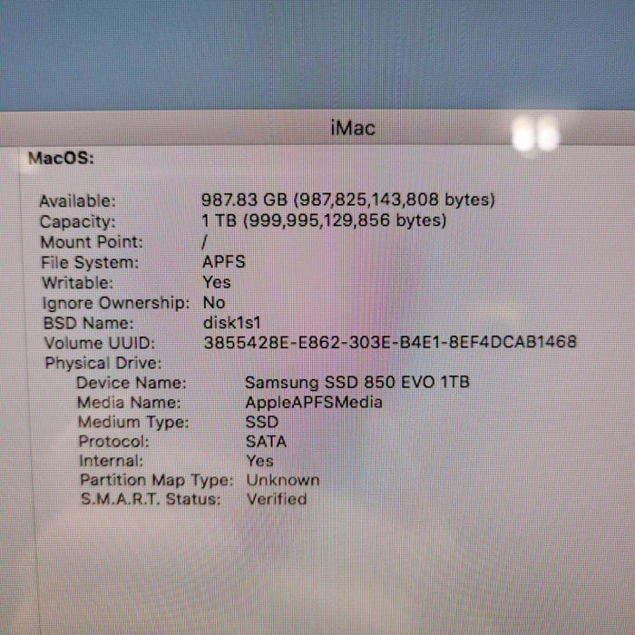 Apple iMac Core i3 3.2GHz 27 inch (Mid-2010) 16GB RAM 1TB SSD  -
