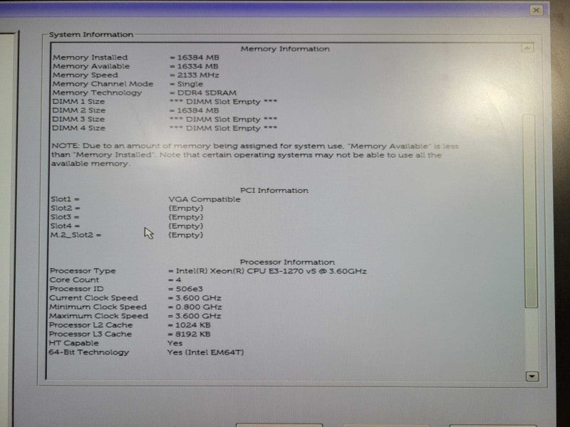 Dell Precision T3620 - Xeon E3-1270 v5 | 16GB DDR4 | NO HDD | Quadro FX 1800 !