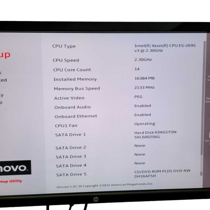 Lenovo P500 Workstation Intel Xeon E5-2695V3 @2.30Ghz 16GB RAM READ  -