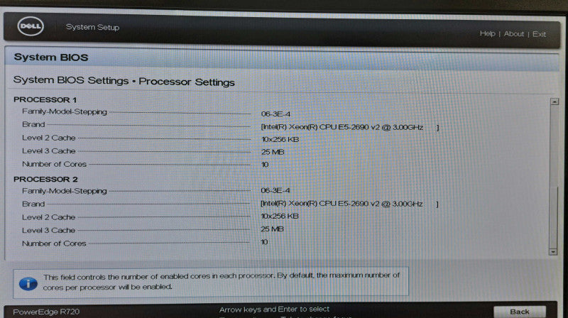 Dell PE R720 2x Xeon E5-2690 v2 @ 3.00GHz 64GB Ram H310 Mini 2x 750W PSU )