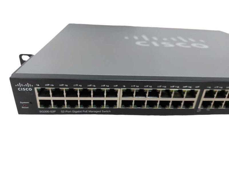 Cisco SG300-52P 52x port gigabit PoE Managed Switch - Fact Reset #