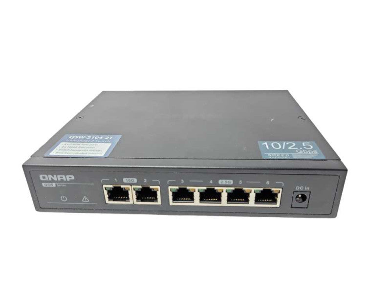 QNAP QSW-2104-2T Unmanaged Switch 2 x 10GbE 4 x 2.5GbE Ports _