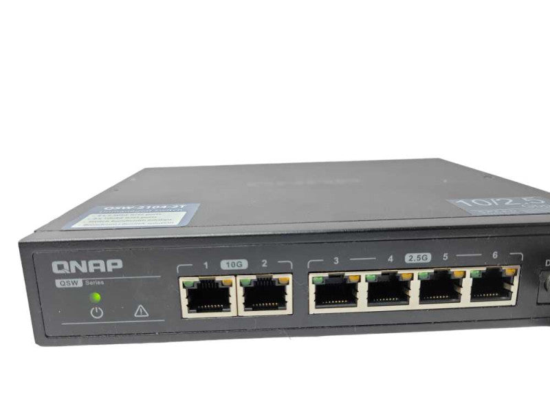 QNAP QSW-2104-2T Unmanaged Switch 2 x 10GbE 4 x 2.5GbE Ports _