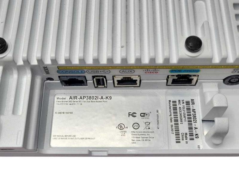 Cisco AIR-AP3802I-A-K9 Aironet 3802 Series 802.11ac Dual Band Access point _
