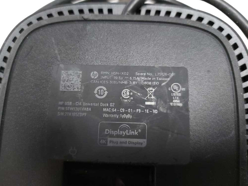 HP HSN-IX02 USB-C C/A Universal Dock G2 5TW13UT#ABA  #