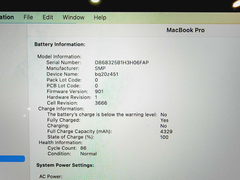 Apple Macbook Pro 2017 13\\" Core i5-7360U @ 2.3GHz 8GB DDR3 250GB SSD (