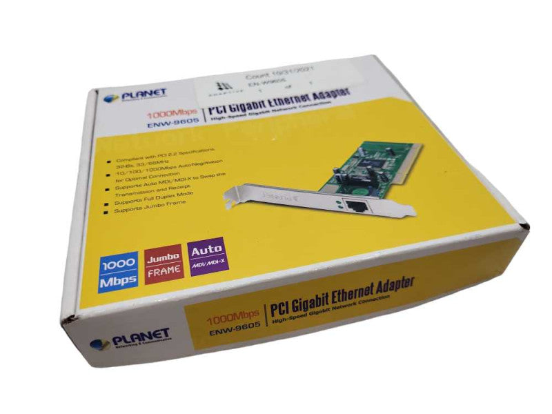 Planet 1000 MbpS PCI Gigabit Ethernet Adapter ENW-9605 &