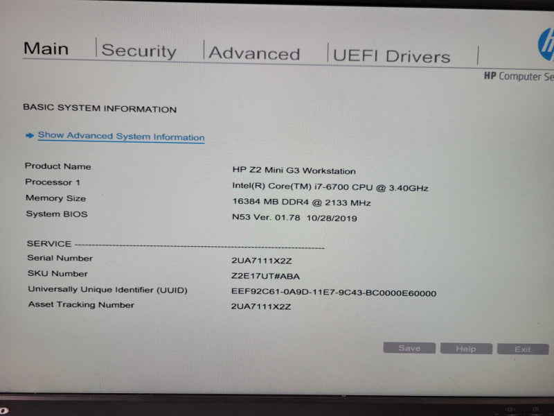 HP Z2 Mini G3 Workstation Core i7-6700 3.40GHz 16GB RAM, READ _